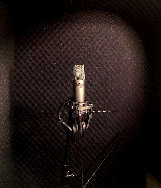 Dedicated vocal booth with a "dry" side and a "lively" side. Its good to have options.